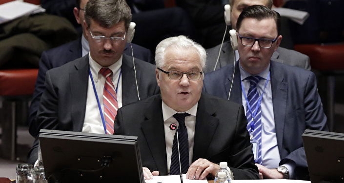 Стални представник Русије у УН Виталиј Чуркин на заседању Савета безбедности УН